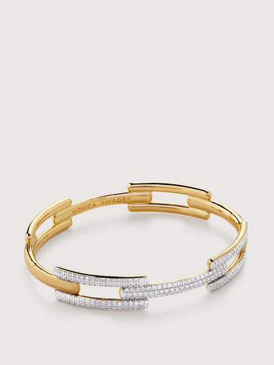 Monica Vinader Signature link full pavé diamond bangle at Collagerie