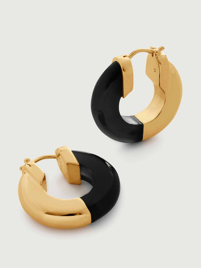 Monica Vinader Kate Young gemstone small hoop earrings at Collagerie