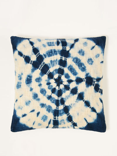 Monsoon Blue tie-dye cushion at Collagerie