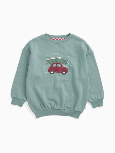 Mori Christmas car oversized sweatshirt at Collagerie