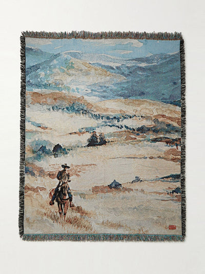 Cherry LA Mojave cowboy tapestry blanket at Collagerie