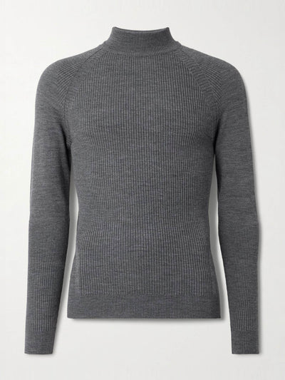 Loro Piana Ribbed virgin wool-blend ski base layer at Collagerie