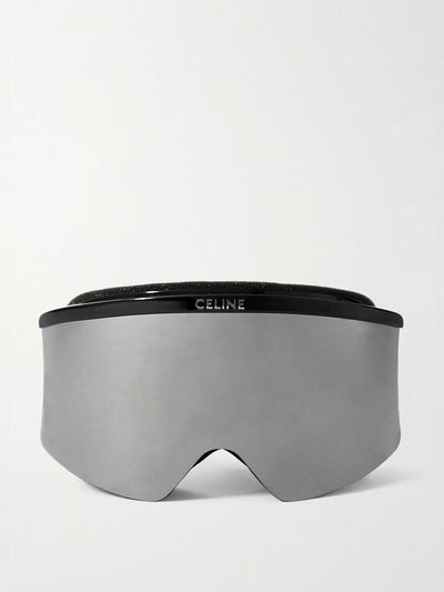 Celine Homme Logo-jacquard webbing-trimmed acetate ski goggles at Collagerie