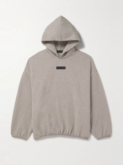 Fear of God Essentials Logo-appliquéd cotton-blend jersey hoodie at Collagerie