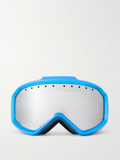 Gucci Webbing-trimmed acetate mirrored ski goggles at Collagerie