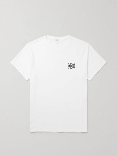 Loewe Slim-fit logo-embroidered cotton-jersey t-shirt at Collagerie