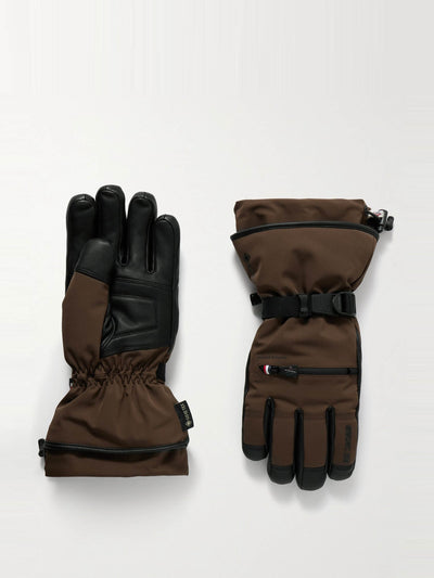 Moncler Leather-trimmed Gore-Tex ski gloves at Collagerie