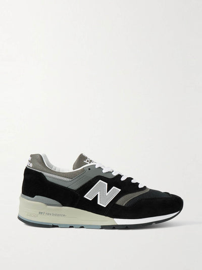 New Balance MiUS 997 suede, mesh and leather sneakers at Collagerie