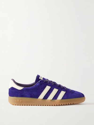 Adidas Originals Bermuda leather-trimmed suede sneakers at Collagerie