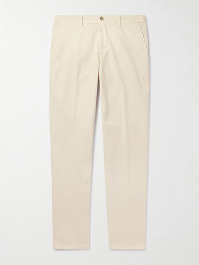 Altea Cream straight-leg cotton-blend trousers at Collagerie