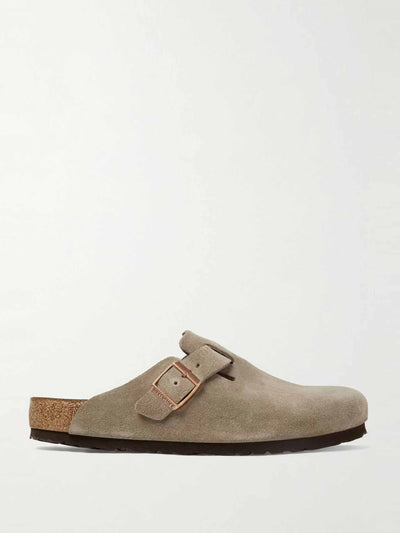 Birkenstock Boston suede clogs at Collagerie