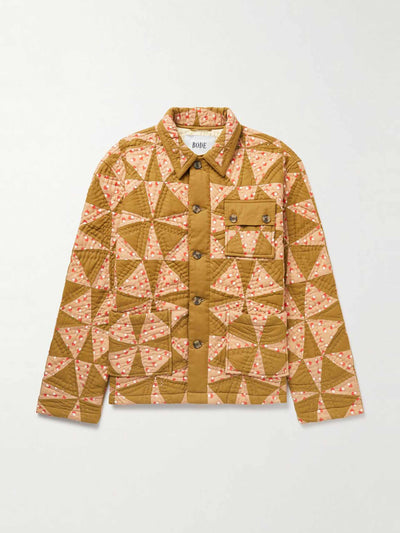 BODE Kaleidoscope quilted printed cotton jacket at Collagerie