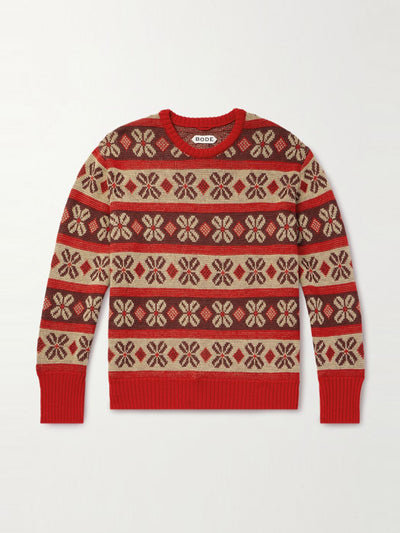 Bode Begonia wool-jacquard sweater at Collagerie