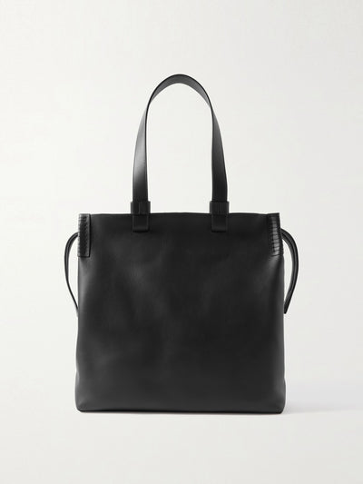 Bonastre Black leather tote bag at Collagerie