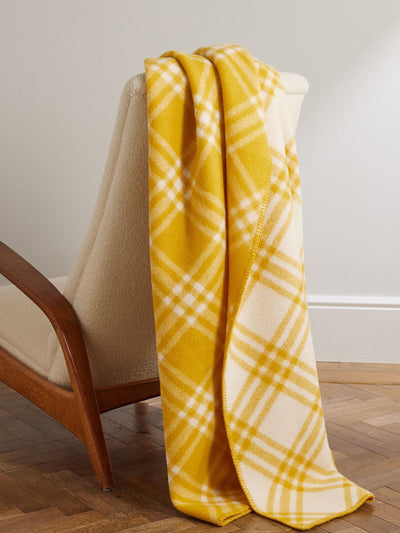 Burberry Checked wool blanket at Collagerie