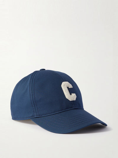 Celine Homme Logo-appliquéd cotton-gabardine baseball cap at Collagerie