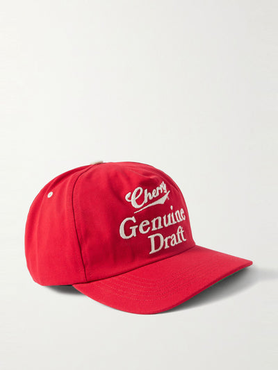 Cherry Los Angeles Logo-embroidered two-tone cotton-twill baseball cap at Collagerie