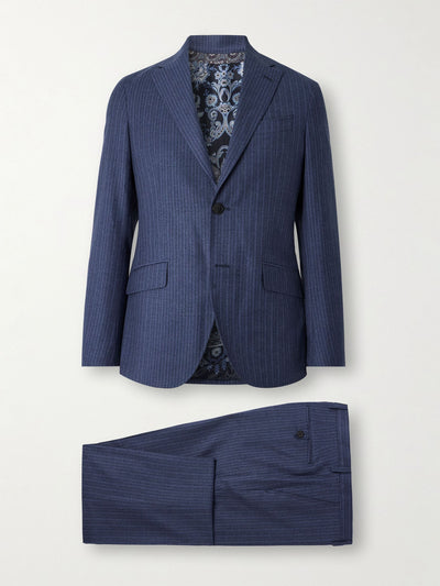 Etro Roma pinstriped wool suit at Collagerie