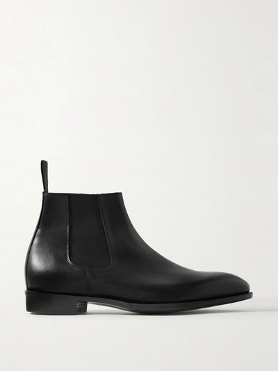 George Cleverley Black leather chelsea boots at Collagerie