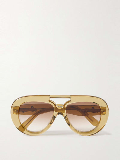 Loewe Eyewear Curvy aviator-style acetate sunglasses at Collagerie