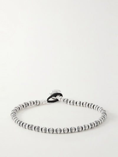 Mikia Silver hematite beaded bracelet at Collagerie