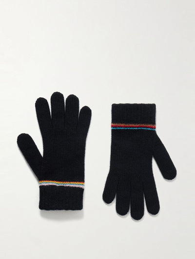 Paul Smith Intarsia-knit wool gloves at Collagerie