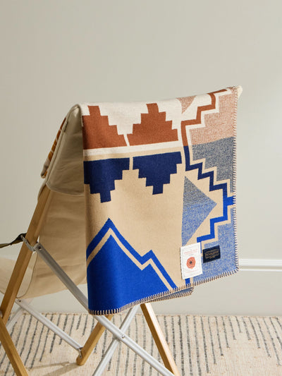 Pendleton Aicf directions home virgin wool and cotton-blend jacquard blanket at Collagerie