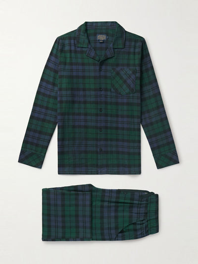 Pendleton Checked cotton-flannel pyjama set at Collagerie