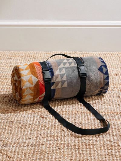 Pendleton Smith Rock cotton-velour jacquard towel and webbing carry strap at Collagerie