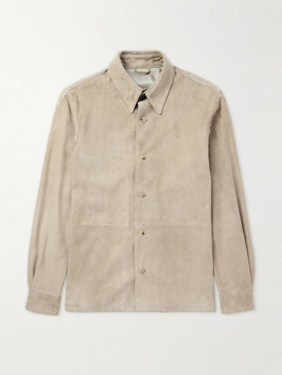 Saman Amel Suede shirt jacket at Collagerie