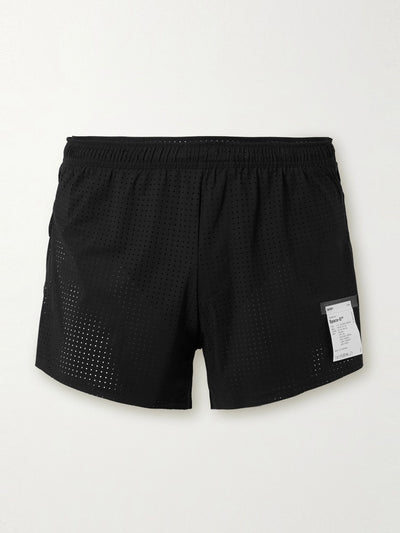 Satisfy Straight-leg logo-appliquéd Space‑O™ shorts at Collagerie