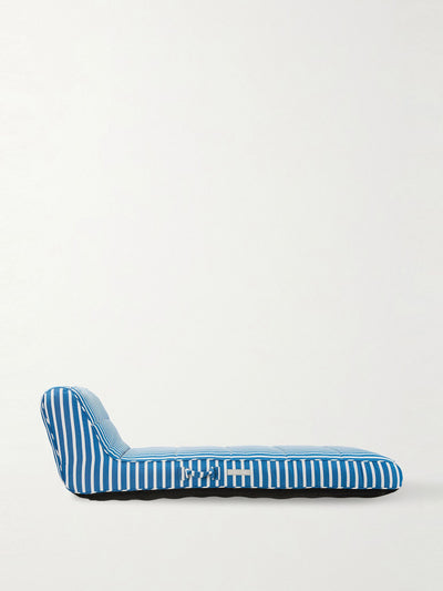 Oliver James Lilos Striped upholstered pool lounger at Collagerie