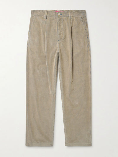 The Elder Statesman Straight-leg pleated cotton-corduroy trousers at Collagerie