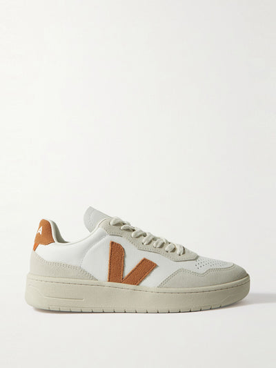 Veja V-90 suede and leather sneakers at Collagerie