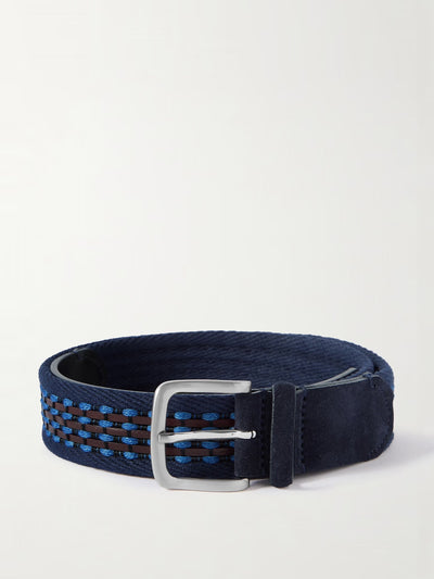 Mr P. Suede-trimmed cotton belt at Collagerie