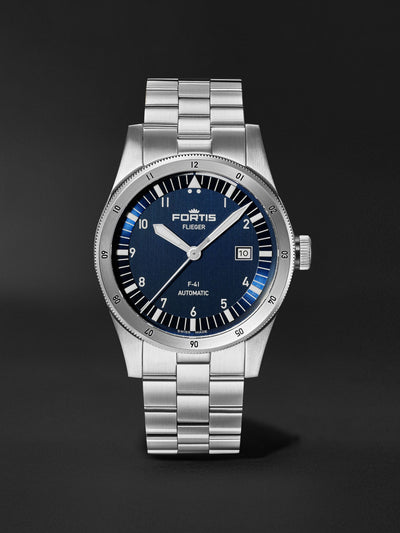 Fortis Flieger recycled stainless steel watch at Collagerie