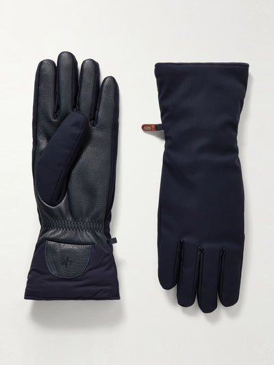 Loro Piana Leather-trimmed ski gloves at Collagerie