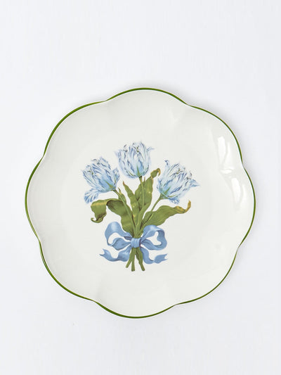 Mrs Alice Blue tulip dinner plate at Collagerie