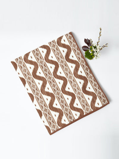 Mrs. Alice Chocolate brown ikat tablecloth at Collagerie