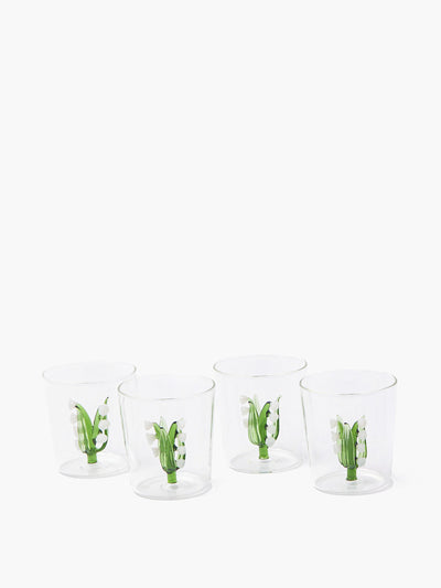 Mrs. Alice Lily of the valley glasses (set of 4) at Collagerie