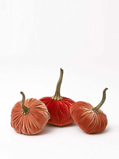 Mrs. Alice Orange Velvet Pumpkin Family (set of 3) at Collagerie
