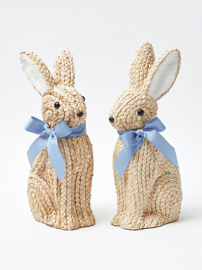 Mrs Alice Raffia rabbits (set of 2) at Collagerie
