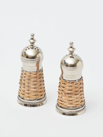 Mrs. Alice Rattan salt & pepper set at Collagerie