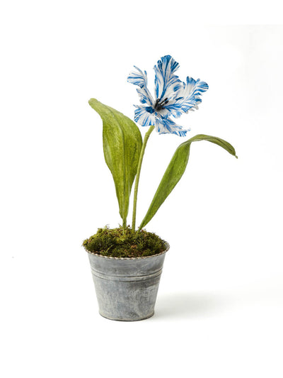 Mrs. Alice Handpainted Blue Tulip at Collagerie