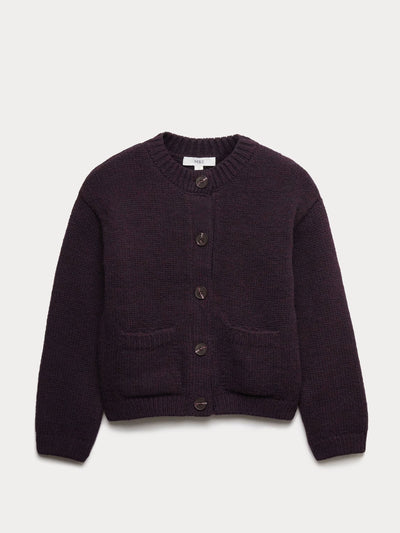 Marks & Spencer Crew neck pocket detail cardigan at Collagerie