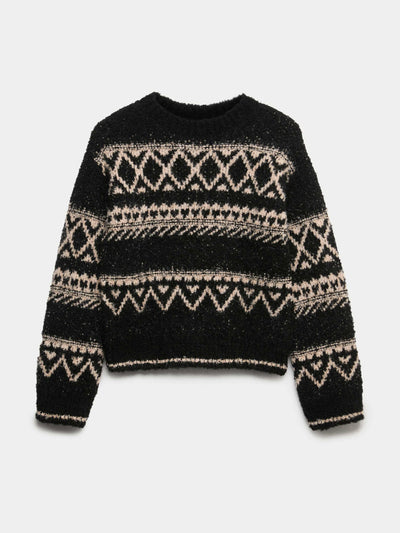 Marks & Spencer Bouclé fair isle crew neck jumper at Collagerie