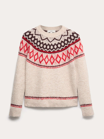Marks & Spencer Boucle fair isle relaxed jumper with wool at Collagerie