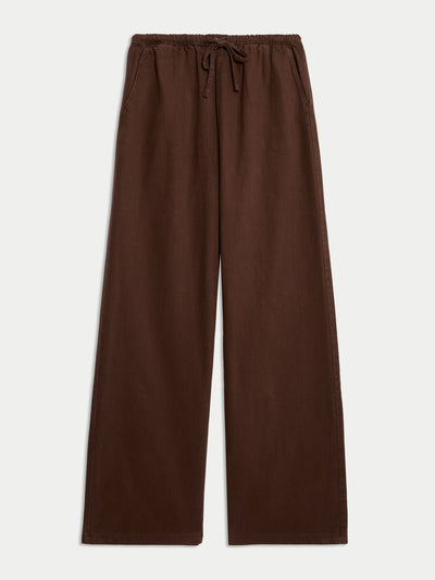Marks & Spencer Denim drawstring wide-leg trousers at Collagerie