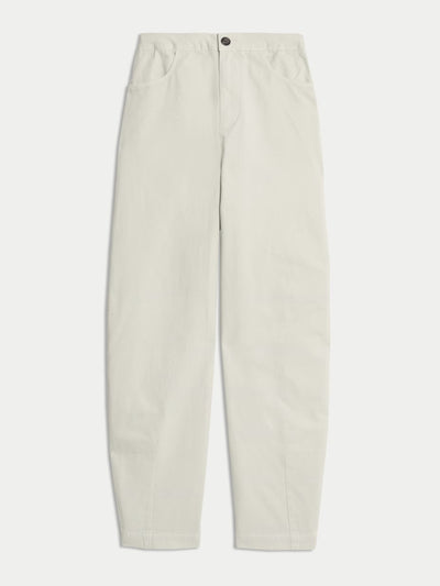Marks & Spencer Elasticated waist barrel leg casual trousers at Collagerie
