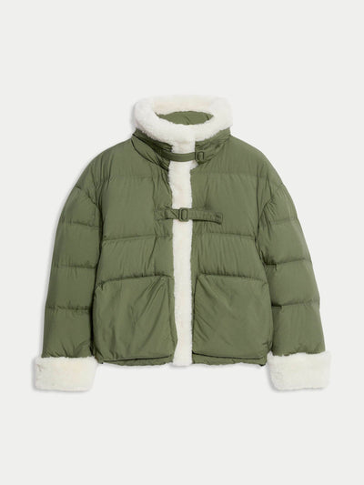 Marks & Spencer Feather & down padded borg trim jacket at Collagerie